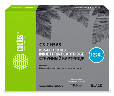 Картридж Cactus CS-CH563 122XL черный повышенной емкости совместимый аналог hp 122XL (CH563HE)