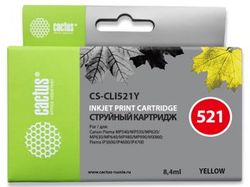 Картридж Cactus CS-CLI521Y желтый для Canon